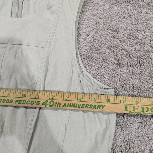 Theory Dress Linen Blend Tan Scoop Neck Sleeveless Mini Dress Size 10 - Picture 5 of 8